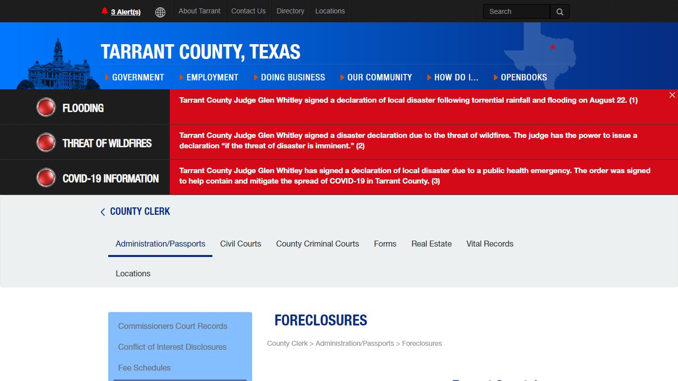 Foreclosures - Tarrant County TX