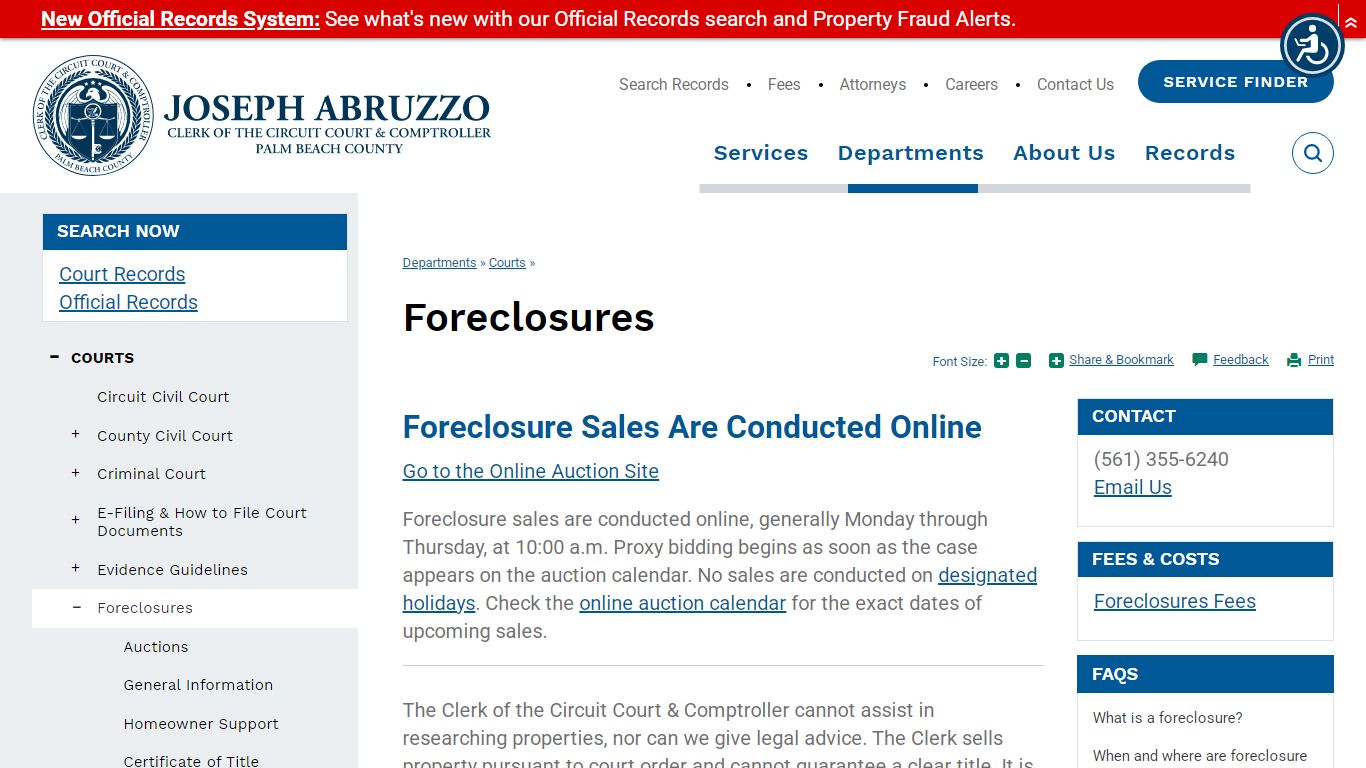 Foreclosures | Clerk of the Circuit Court & Comptroller, Palm Beach County